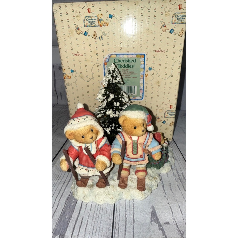 Cherished Teddies Segrid Justaf Ingmar Christmas Figurine 352799 Enesco 1998 Box